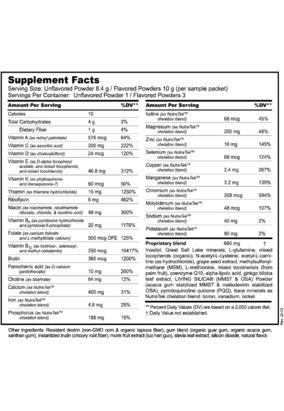 Daily Essential Nutrients Powder Samples